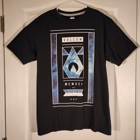 Volcom tshirt mens M Medium black graphic tee skate surf short sleeve 1135 - Picture 3 of 8